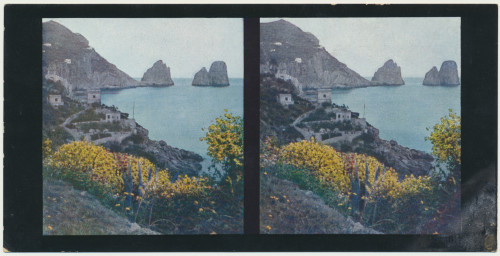 MUO-034149/03: Italija - Capri I; Faraglioni: stereoskopska fotografija