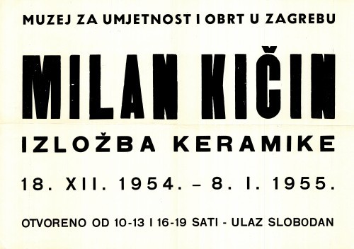 IZL-00017: Milan Kičin: Keramički radovi