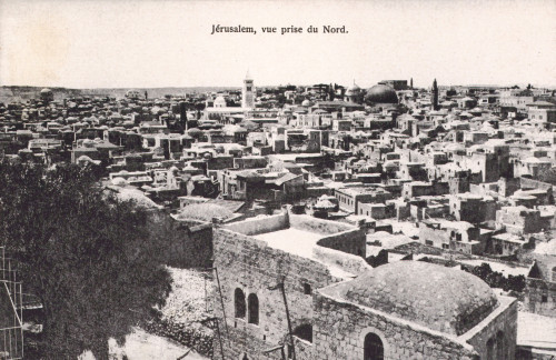 MUO-013346/150b: Izrael - Jeruzalem; Panorama sa sjevera: razglednica