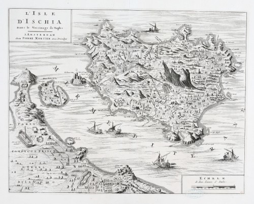 MUO-058292: Panorama otoka Ischie  u Napuljskom zaljevu: grafika