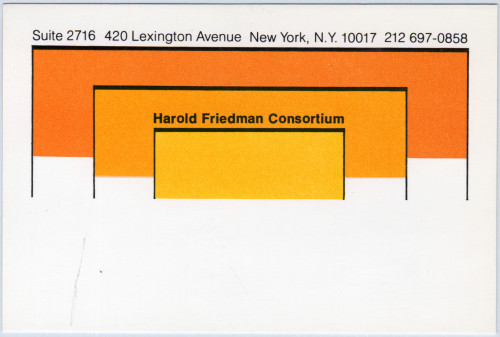 MUO-060295/04: Harold Friedman Consortium: posjetnica