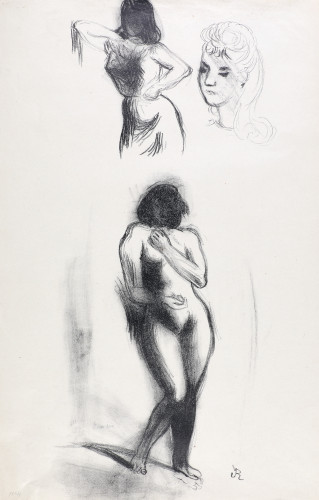 MUO-059877: Studija za portret žene: grafika