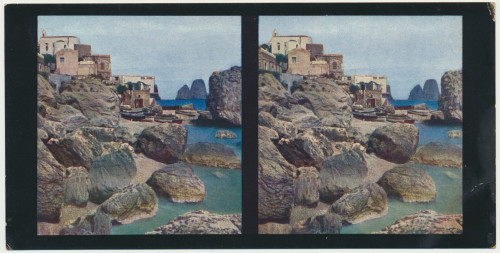 MUO-034149/06: Italija - Capri I; Marina Piccola: stereoskopska fotografija