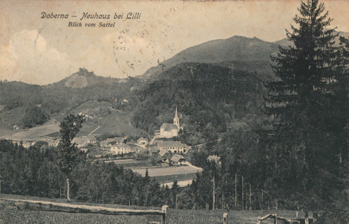 MUO-033535: Slovenija - Doberna; Panorama: razglednica