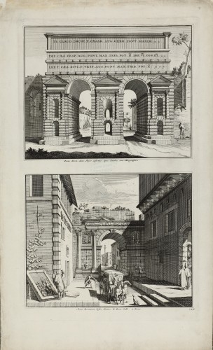 MUO-058240: Porta Nevia i Domicijanov slavoluk u Rimu: grafika