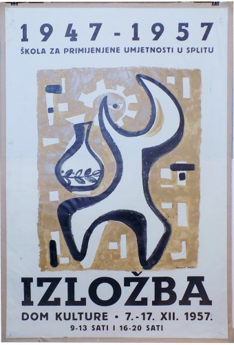 MUO-027073: Izložba škole za primijenjene umjetnosti u splitu 1947-1957: plakat