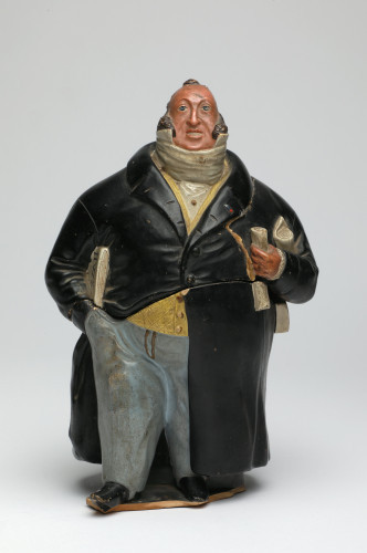 MUO-061270: Dvodijelna posuda u obliku muškarca sa spisima: posuda