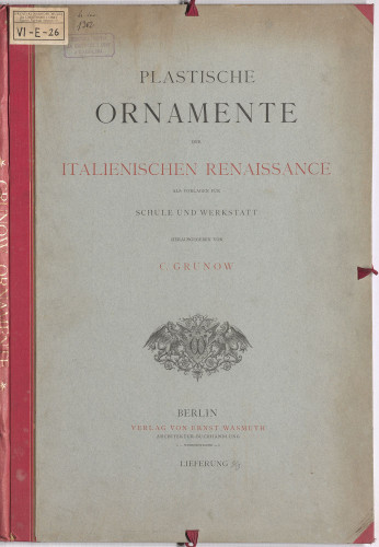 LIB-000866: Plastische Ornamente der ital. Renaissance