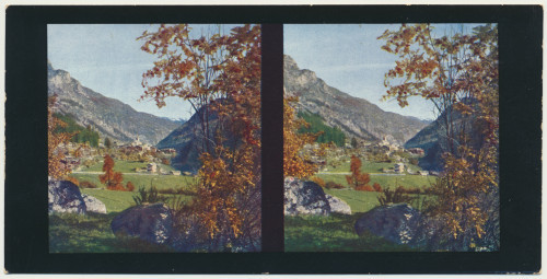 MUO-034140/01: Švicarska - St. Niklaus; Panorama: stereoskopska fotografija