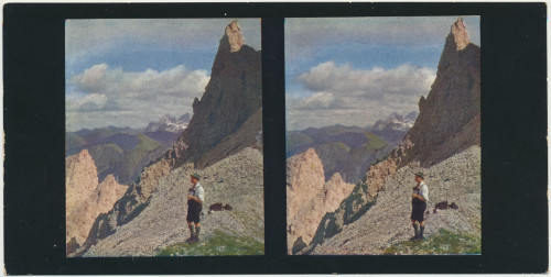 MUO-034142/06: Dolomiten I -  Prolaz Cigolade: stereoskopska fotografija
