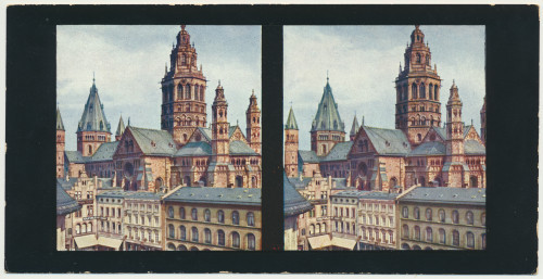 MUO-034147/03: Rajna I - Katedrala u  Mainzu: stereoskopska fotografija