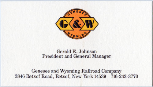 MUO-060264/03: G&W Genesee and Wyoming Railroad Company: posjetnica