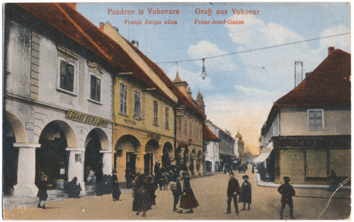 MUO-008745/1663: Vukovar - Ulična scena: razglednica