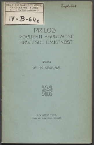 LIB-000194c: Prilog povijesti savremene hrvatske umjetnosti