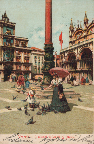 MUO-021406/20: Venecija - Golubovi na Trgu Sv. Marka: razglednica