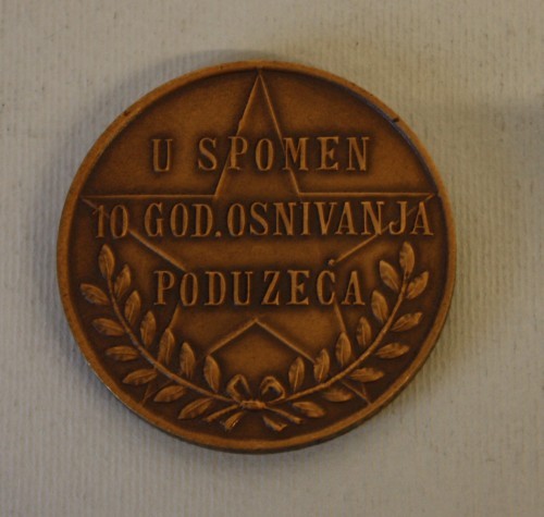 MUO-011908: IKOM 1946-1956 / U SPOMEN 10. GOD. OSNIVANJA PODUZEĆA: medalja