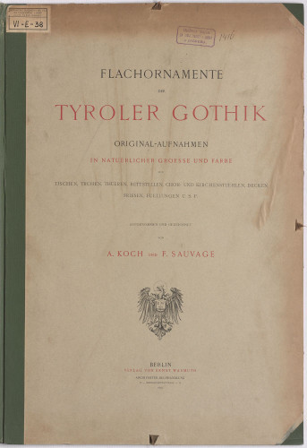 LIB-000683: Flachornamente der Tyroler Gothik