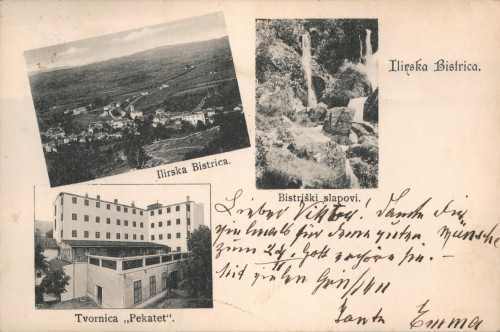 MUO-008745/1277: Slovenija - Ilirska Bistrica; tri sličice: razglednica