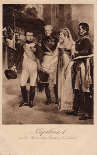 MUO-060172/13: Reprodukcija detalja slike Nicolas Louis Gosse : Napoleon i pruska kraljica u TIlsitu: dopisnica