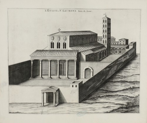 MUO-058276: Bazilika sv. Lovre izvan zidina u Rimu: grafika