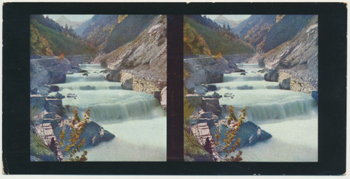 MUO-034140/05: Švicarska - Zermatt; Pogled na Mattervisp dolinu: stereoskopska fotografija