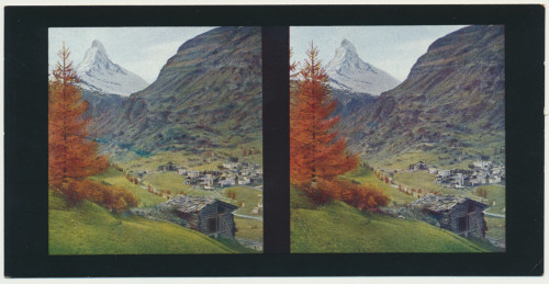 MUO-034140/03: Švicarska - Zermatt; Panorama: stereoskopska fotografija