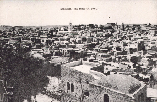 MUO-013346/150c: Izrael - Jeruzalem; Panorama sa sjevera: razglednica